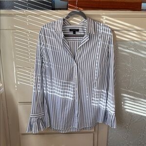 Classic blue and white stripe button shirt by Banana Republic size 14